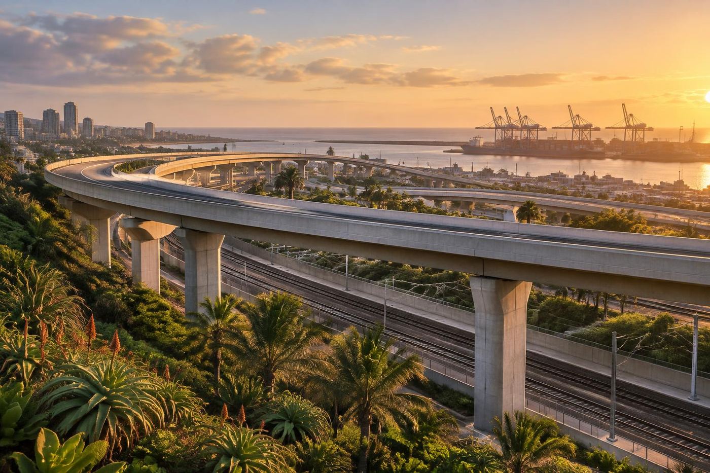 Contemporary pedestrian and transit infrastructure in South Africa